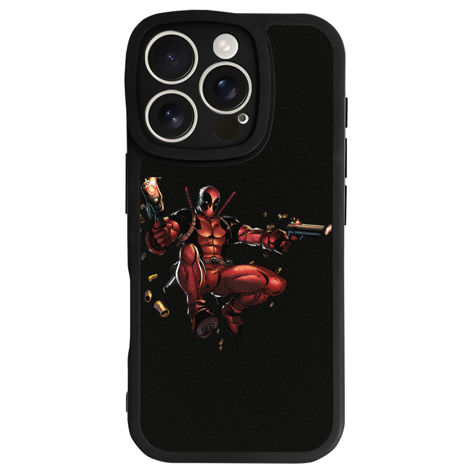 （画像用） Deadpool デッドプール 【iPhone 16シリーズ対応】シリコンスマホケース（レザー調） 材質：シリコン